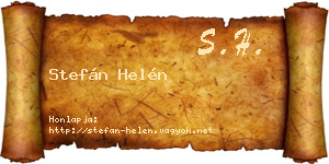 Stefán Helén névjegykártya